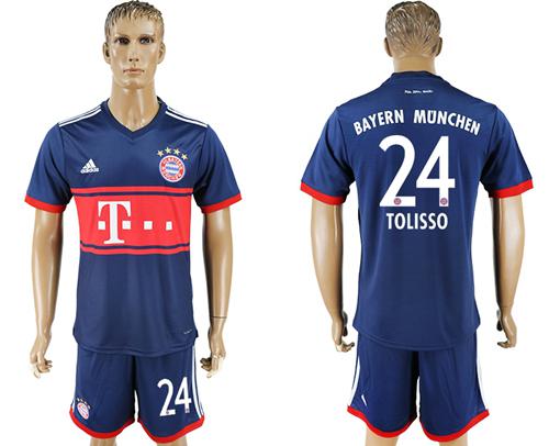 Bayern Munchen #24 Tolisso Away Soccer Club Jersey